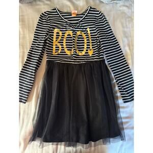 Black and White stripe Boo dress with tulle size 7/8